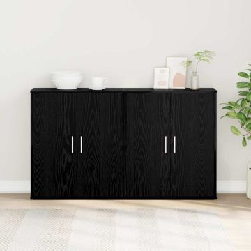 vidaXL Kabalas 2 pcs Juodas ąžuolas 60 x 31 x 70 cm Apdirbta mediena