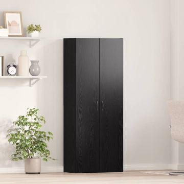 vidaXL Ofiso spinta Juodas ąžuolas 70 x 32 x 77.5 cm Apdirbta mediena