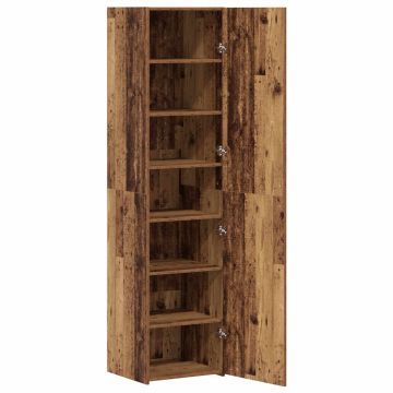 vidaXL Aukštas spintelė 2 pcs Senas medis 45 x 42,5 x 185 cm