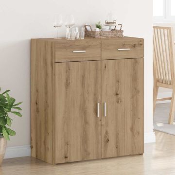 vidaXL Oppbevaringsskap su stalčių artisano ąžuolo 80 x 42.5 x 93.5 cm