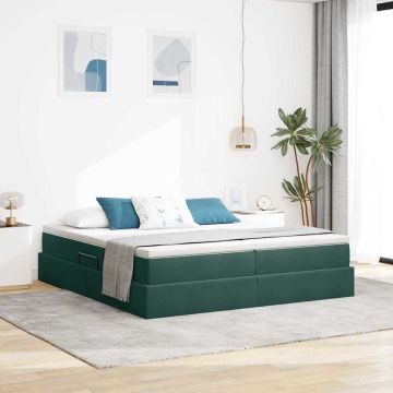 vidaXL Lova su daiktų laikymo vieta ir čiužiniu 180 x 200 cm Aksomas