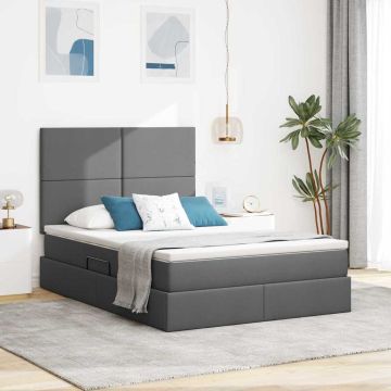 vidaXL Lova su daiktų laikymo vieta ir čiužiniu 140 x 190 cm