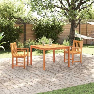 vidaXL Sodo valgomojo komplektas 3 pcs Ruda Akacijos medienos masyvas