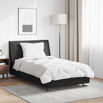vidaXL Antklodžių rinkinys su pagalve 2 pcs Balta Mikropluoštas