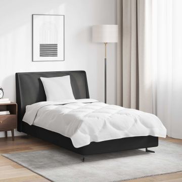 vidaXL Antklodžių rinkinys su pagalve 2 pcs Balta Mikropluoštas