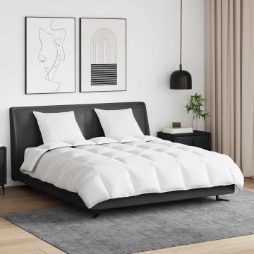 vidaXL Žiemos antklodė su pagalve 3 pcs Balta Plunksna