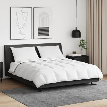 vidaXL Žiemos antklodė su pagalve 3 pcs Balta Plunksna