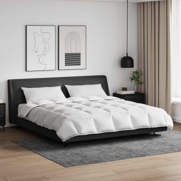 vidaXL Antklodžių rinkinys su pagalve 3 pcs Balta Plunksna