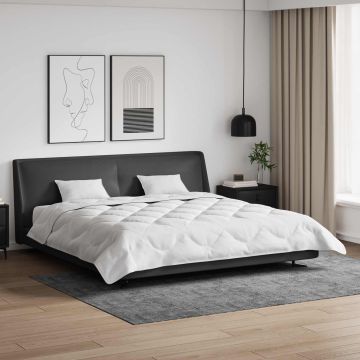 vidaXL Antklodė su pagalve 3 pcs Balta Mikropluoštas