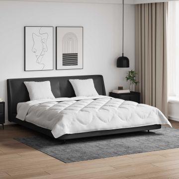 vidaXL Antklodė su pagalve 3 pcs Balta Mikropluoštas