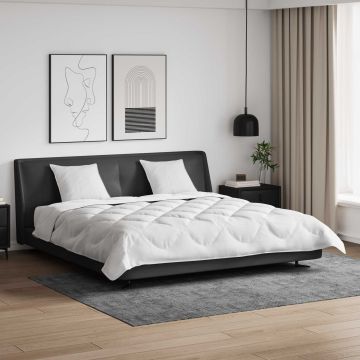 vidaXL Antklodė su pagalvėmis su pagalve 3 pcs Balta Mikropluoštas