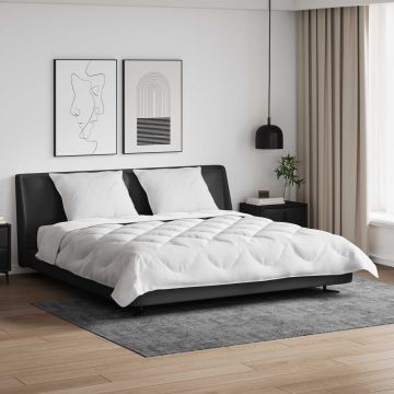 vidaXL Antklodė su pagalvėmis su pagalve 3 pcs Balta Mikropluoštas