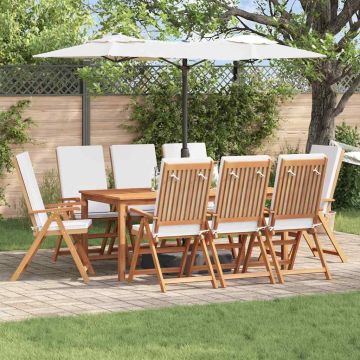 vidaXL Sodo Kėdė 8 pcs Ruda ir balta 57 x 71.5 x 104 cm