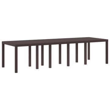 vidaXL Sodo stalas Ruda 300 x 100 x 73 cm poliratanas