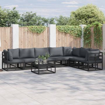 vidaXL Sodo Sofų Rinkinys su pagalve 7 pcs