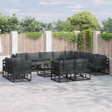 vidaXL Sodo Sofų Rinkinys su pagalve 13 pcs
