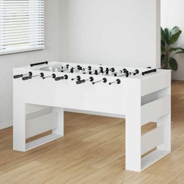 vidaXL Fuzbolas stalas Baltas 146,5 x 74 x 85 cm Apdirbta mediena