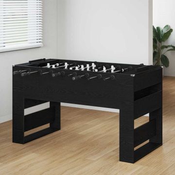 vidaXL Fuzbolas stalas Juodas Ąžuolas 146,5 x 74 x 85 cm