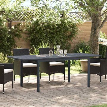 vidaXL Lauko vakarienės stalas 2 pcs Antracitas 210 x 90 x 73 cm