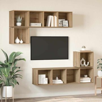 vidaXL TV spintelių komplektas 4 pcs Amatininkų ąžuolas