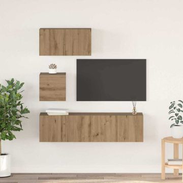 vidaXL TV spintelių komplektas 4 pcs Amatininkų ąžuolas