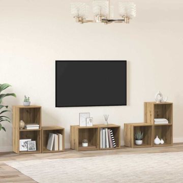 vidaXL TV spintelių komplektas 6 pcs Amatininkų ąžuolas