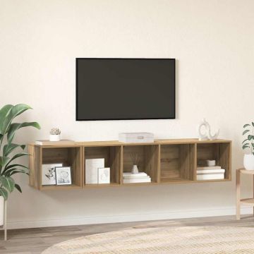 vidaXL TV spintelės komplektas 2 pcs Amatininkų ąžuolas