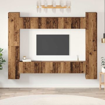 vidaXL TV spintelių komplektas 10 pcs Senovinis medis Apdirbta mediena
