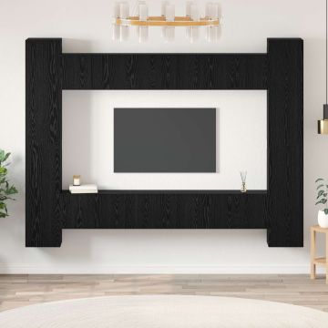vidaXL TV spintelių komplektas 10 pcs Juodas ąžuolas 30,5 x 30 x 90 cm