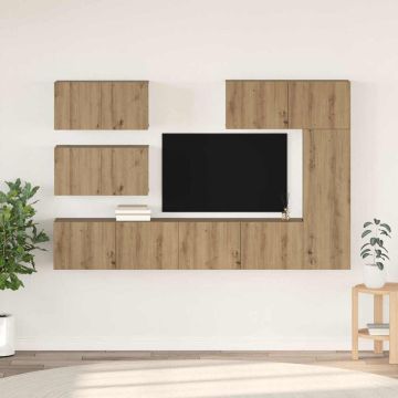 vidaXL TV spintelių komplektas 6 pcs Amatininkų ąžuolas