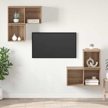 vidaXL TV spintelių komplektas 4 pcs Amatininkų ąžuolas