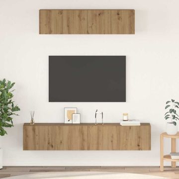 vidaXL TV spintelių komplektas 4 pcs Amatininkų ąžuolas