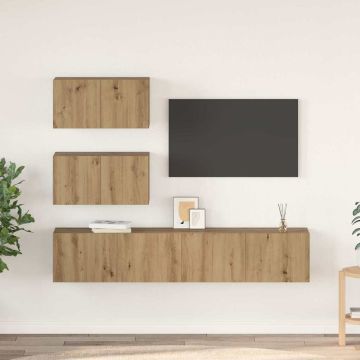 vidaXL TV spintelių komplektas 4 pcs Amatininkų ąžuolas