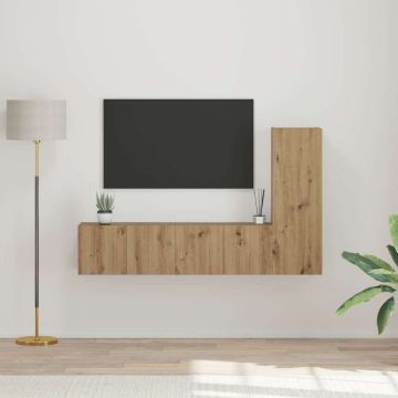 vidaXL TV spintelių komplektas 3 pcs Amatininkų ąžuolas