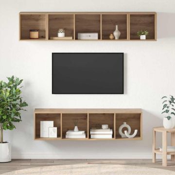 vidaXL TV spintelių komplektas 4 pcs Amatininkų ąžuolas