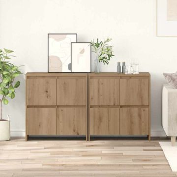 vidaXL Šoninės lentynos 2 pcs artisano ąžuolo 70 x 41 x 75 cm