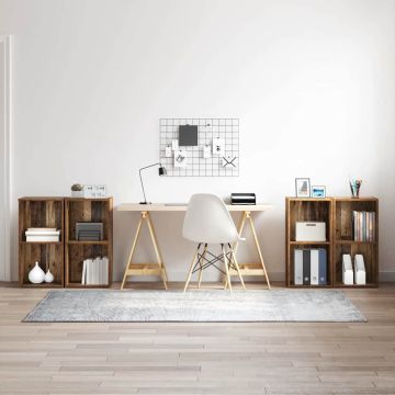 vidaXL TV spintelių komplektas 4 pcs Senovinis medis 37 x 37 x 72 cm