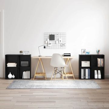 vidaXL TV spintelių komplektas 4 pcs Juodas ąžuolas 37 x 37 x 72 cm