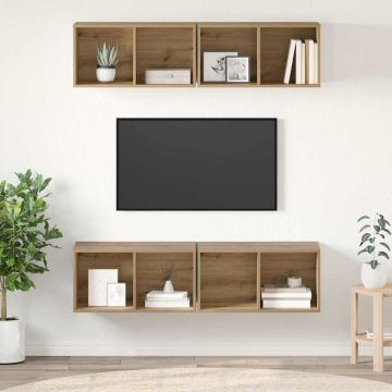 vidaXL TV spintelių komplektas 4 pcs Amatininkų ąžuolas
