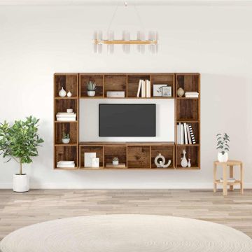 vidaXL TV spintelių komplektas 4 pcs Ruda 37 x 37 x 142,5 cm