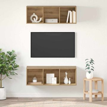 vidaXL TV spintelių komplektas 2 pcs Amatininkų ąžuolas