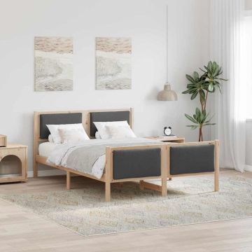 vidaXL Lovos rėmas su galvūgalio Tamsiai pilka 160 x 200 cm audinys