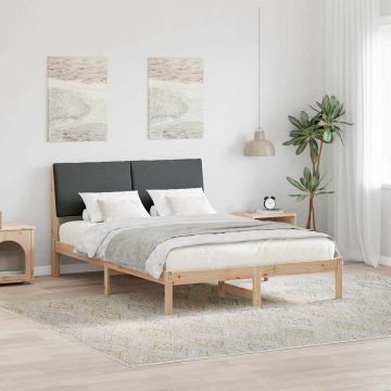 vidaXL Lovos rėmas ruda ir tamsiai pilka 160 x 200 cm Pušies masyvas