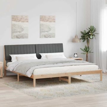 vidaXL Lovos rėmas Ruda 200 x 200 cm Kietos pušies mediena