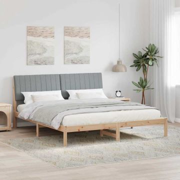 vidaXL Lovos rėmas Ruda 180 x 200 cm Kietos pušies mediena