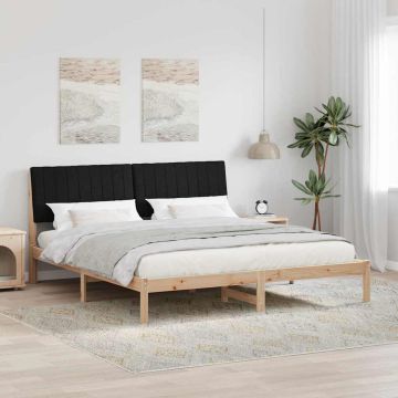 vidaXL Lovos rėmas Ruda 180 x 200 cm Kietos pušies mediena