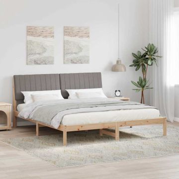 vidaXL Lovos rėmas Ruda 180 x 200 cm Kietos pušies mediena