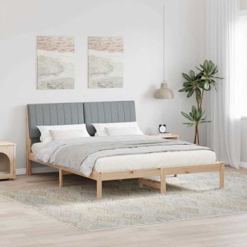 vidaXL Lovos rėmas Ruda 160 x 200 cm Kietos pušies mediena