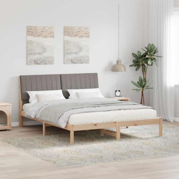 vidaXL Lovos rėmas Ruda 160 x 200 cm Kietos pušies mediena