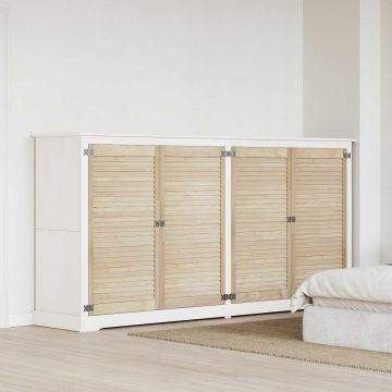 vidaXL Spintelės durys su durimis 4 pcs Natūrali 110 x 2,1 x 59,5 cm